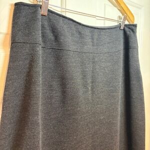 Territory Ahead 16 Dark Gray Wool Maxi A-Line Pencil Skirt VTG 90s High Waist